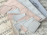 Oeda Letterpress 5 Word Label Book - Gray & Beige Paper