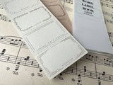 Oeda Letterpress 5 Word Label Book - Gray & Beige Paper