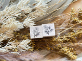Japanese Botanical Garden Mini Wooden Rubber Stamp / Mimosa 1