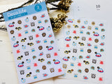 LABCLIP Cute Animal Schedule Stickers / Reaction Sea Creatures