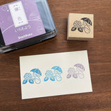 "Marle" Japanese Wooden Rubber Stamp - June Girl / Hydrangea