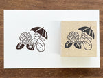 "Marle" Japanese Wooden Rubber Stamp - June Girl / Hydrangea