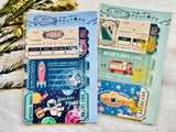 ob1toy x ROKKAKU Ticket-Style Memo Card / GALAXY TOURS
