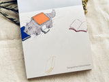 Shinzi Katoh Block Memo Pad / My dear cats - Reading Cats