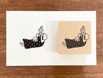 "Marle" Japanese Wooden Rubber Stamp - July Girl / Chill Time