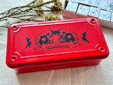 Dayan the Cat Steel Tool Box by TRUSCO / Red
