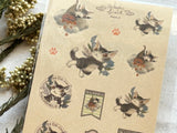 Dayan the Cat Kraft Stickers