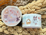 Meow Illustration Kiss-cut Washi Tape / Sunny Corner of The Forest