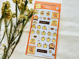 Furukawa x Sanrio Characters Retro Snack Series / Pompompurin Clear Sheet of Stickers