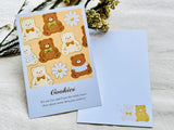 Cafe Teddy x ROKKAKU Premium Foil-Stamped Postcard