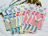 3-Color Message Card Set with String (9 pcs)
