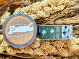 Pion Washi Tape / White Cat on the Rug