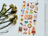 "Mon Atelier" Sheet of Stickers / Coffee