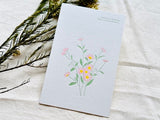 High Quality Botanical Garden Letterpress Postcard / Erigeron