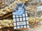 Dayan the Cat Die-Cut Bookmarker / Writing