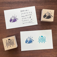 "Marle" Japanese Wooden Rubber Stamp - September Girl / Art