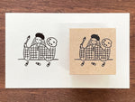 "Marle" Japanese Wooden Rubber Stamp - September Girl / Art