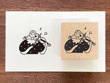 "Marle" Japanese Wooden Rubber Stamp - September Girl / Violin