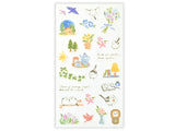 Dual Material Layering Sticker Set / Long-tailed Tits