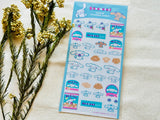 Furukawa x Sanrio Characters Retro Snack Series / Cinnamoroll Clear Sheet of Stickers