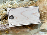 Japanese Wooden Rubber Stamp / Tag Frame