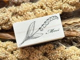 Japanese Botanical Wooden Rubber Stamp / Lily of the Valley