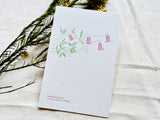 High Quality Botanical Garden Letterpress Postcard / Clematis