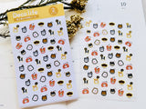 LABCLIP Cute Animal Schedule Stickers / Reaction Dogs