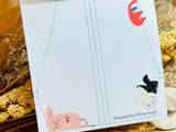 Shinzi Katoh Kawaii Mon Peluche Block Memo Pad / Bonjour