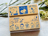 Snoopy Wooden Rubber Stamp Set of 11