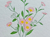 High Quality Botanical Garden Letterpress Postcard / Erigeron