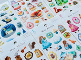 "Mon Atelier" Sheet of Stickers / Coffee