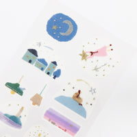 Tamura Miki Masking Sheet of Sticker / Akari (with silver foil stamped)