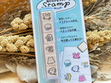 Kamio Japan 6-Piece Self-Inking Creative Stamp Set / Sea Creature