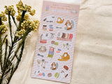 Shoichiro Tobimatsu Foril Stamped Sheet of Stickers / Macarons