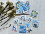 Dayan the Cat Foil-stamped Flake Stickers