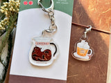 Tocorocomugi Acrylic Double Charm / Coffee