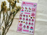Furukawa x Sanrio Characters Retro Snack Series / My Melody Clear Sheet of Stickers