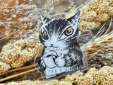 Dayan the Cat Acrylic Clip / Coffee