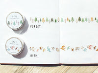 Japanese Die-Cut Washi Masking Tape / Cozy Forest