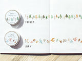 Japanese Die-Cut Washi Masking Tape / Cozy Forest