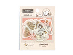 Snoopy Flake Stickers - Tea Time Pink
