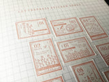 Oeda Letterpress "Stamp" Sticker Sheet - Botanical Pink
