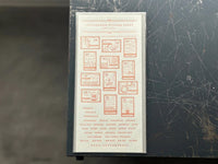 Oeda Letterpress "Stamp" Sticker Sheet - Botanical Pink