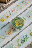 Meow Illustration Kiss-cut Glossy PET Tape / Bunbōgu (stationery)