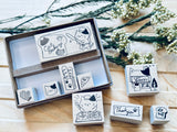 Cat Bakery Rubber Stamp Set of 9