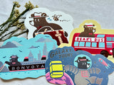 ob1toy x Rokkaku Die-cut Foil-stamped Postcard / GALAXY Tours