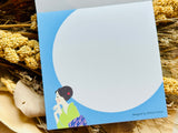 Shinzi Katoh Retro Block Memo Pad / Yumeji Takehisa’s Yoimachi-gusa (Evening Primrose)