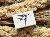 Japanese Wooden Rubber Stamp / Lucky Swallow