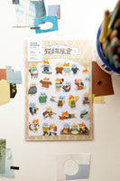 OURS Clear Sheet of Stickers / Cats Gathering